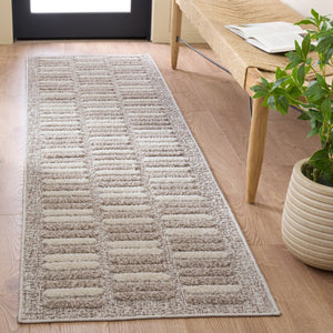 Safavieh Trends Power Loomed Solid Runner Rug in Taupe Ivory for Hallways and Entryways 2'-2" x 8'-0" TRD508E-28