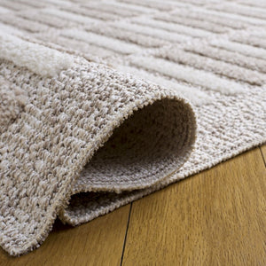 Safavieh Trends Power Loomed Solid Runner Rug in Taupe Ivory for Hallways and Entryways 6'-0" x 9'-0" TRD508E-6