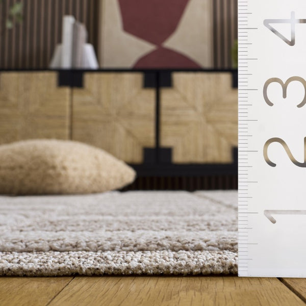 Safavieh Trends Power Loomed Solid Runner Rug in Taupe Ivory for Hallways and Entryways 8'-0" x 10'-0" TRD508E-8