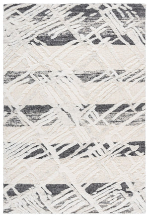 Safavieh Tribeca Hand-Knotted Wool Cotton Area Rug in Grey Ivory for Living Room Floors 6'-0" x 9'-0" TRI110F-6