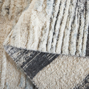 Safavieh Tribeca Hand Knotted Wool Cotton Area Rug Solid Blue Grey for Large Living Rooms 6'-0" x 9'-0" TRI111M-6