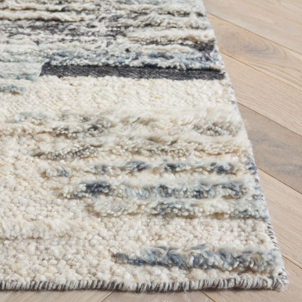 Safavieh Tribeca Hand Knotted Wool Cotton Area Rug Solid Blue Grey for Large Living Rooms 8'-0" x 10'-0" TRI111M-8