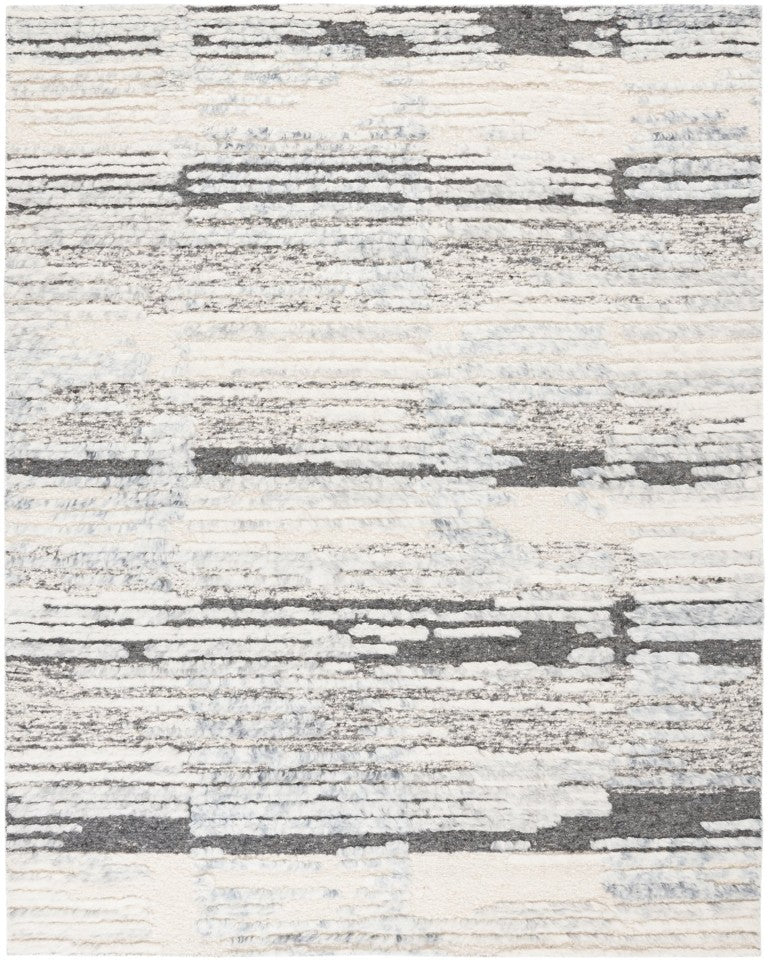 Safavieh Tribeca Hand Knotted Wool Cotton Area Rug Solid Blue Grey for Large Living Rooms 9'-0" x 12'-0" TRI111M-9