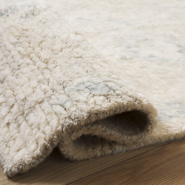 Safavieh Tribeca Hand-Knotted Light Blue Beige Rug, Scandinavian Wool-Cotton Blend For Durable Modern Comfort 6'-0" x 9'-0" TRI112A-6