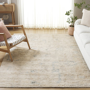 Safavieh Tribeca Hand-Knotted Light Blue Beige Rug, Scandinavian Wool-Cotton Blend For Durable Modern Comfort 6'-0" x 9'-0" TRI112A-6
