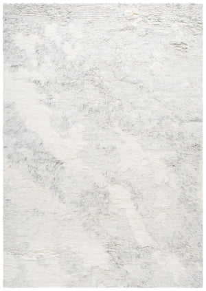 Safavieh Tribeca Modern Hand Knotted Area Rug - Luxurious Abstract Design In Soft Grey And Ivory Colors Grey ,Ivory 80% Wool,20% Cotton Tri117f-10