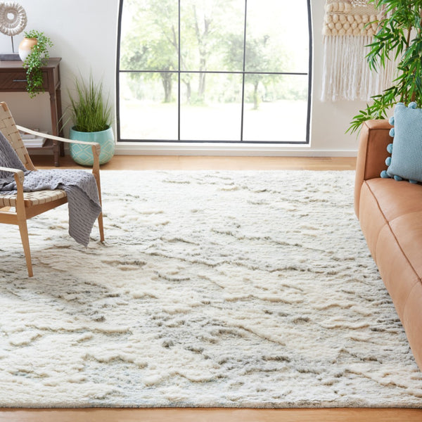 Safavieh Tribeca 117 Hand Knotted Modern Rug Grey / Ivory 8' x 10'