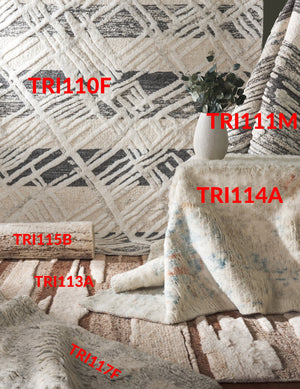 Safavieh Tribeca Modern Hand Knotted Area Rug - Luxurious Abstract Design In Soft Grey And Ivory Colors Grey ,Ivory 80% Wool,20% Cotton Tri117f-10