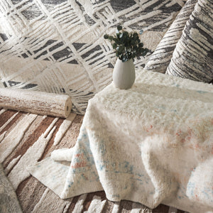 Safavieh Tribeca Modern Hand Knotted Area Rug - Luxurious Abstract Design In Soft Grey And Ivory Colors Grey ,Ivory 80% Wool,20% Cotton Tri117f-10