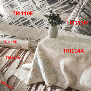 Safavieh Tribeca Modern Hand Knotted Area Rug - Luxurious Abstract Design In Soft Grey And Ivory Colors Grey ,Ivory 80% Wool,20% Cotton Tri117f-10