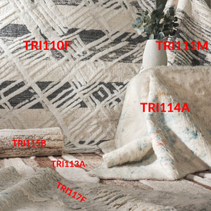 Safavieh Tribeca Modern Hand Knotted Area Rug - Luxurious Abstract Design In Soft Grey And Ivory Colors Grey ,Ivory 80% Wool,20% Cotton Tri117f-10