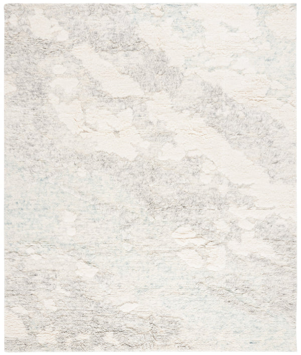 Safavieh Tribeca Modern Hand Knotted Area Rug - Luxurious Abstract Design In Soft Grey And Ivory Colors Grey ,Ivory 80% Wool,20% Cotton Tri117f-10