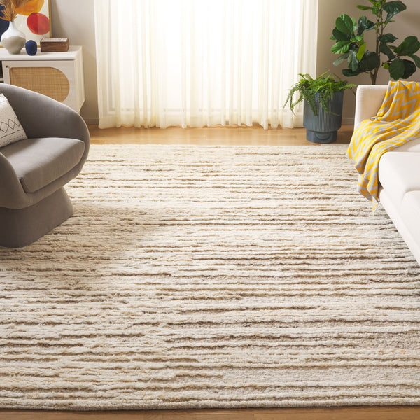 Safavieh Tribeca Luxurious Wool Pile Rug In Elegant Beige And Brown Tones For Stylish Home Decor Beige ,Brown Wool Pile Tri120t-9