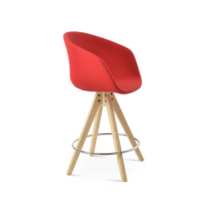 Soho Concept Tribeca Wood Swivel Barstools & Counterstools – Stylish Fabrics, 10-year Guarantee & Durable Design Natural,Ash,Red  Soho-concept-dining-chair-07248