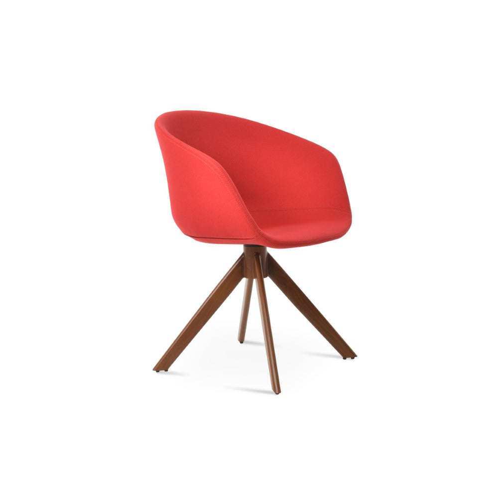 Soho Concept Tribeca Arm Sword Swivel Dining Chair - Stylish Boucle, Velvet & Nubuck Fabrics With 10-year Guarantee Black,Red  Soho-concept-dining-chair-06192