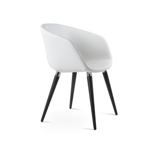 Soho Concept Tribeca Ana Counter Bar Dining Chair - Stylish Leatherette, Soft Black & Brass Finish, 2-year Guarantee Black,Chrome,White  Soho-concept-dining-chair-06048
