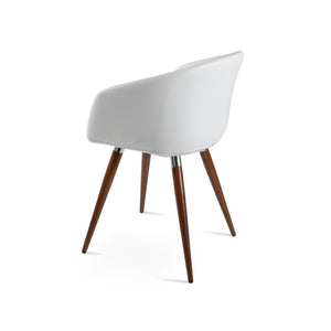 Soho Concept Tribeca Ana Counter Bar Dining Chair - Stylish Leatherette, Soft Black & Brass Finish, 2-year Guarantee Walnut,Chrome,White  Soho-concept-dining-chair-06049