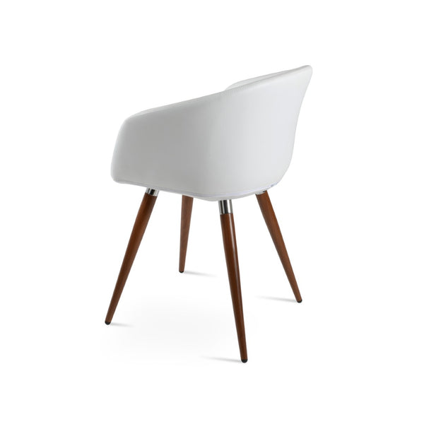 Soho Concept Tribeca Ana Counter Bar Dining Chair - Stylish Leatherette, Soft Black & Brass Finish, 2-year Guarantee Walnut,Chrome,White  Soho-concept-dining-chair-06049