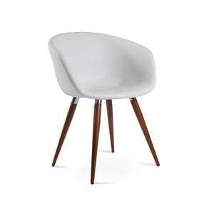 Soho Concept Tribeca Ana Counter Bar Dining Chair - Stylish Leatherette, Soft Black & Brass Finish, 2-year Guarantee Walnut,Chrome,White  Soho-concept-dining-chair-06049