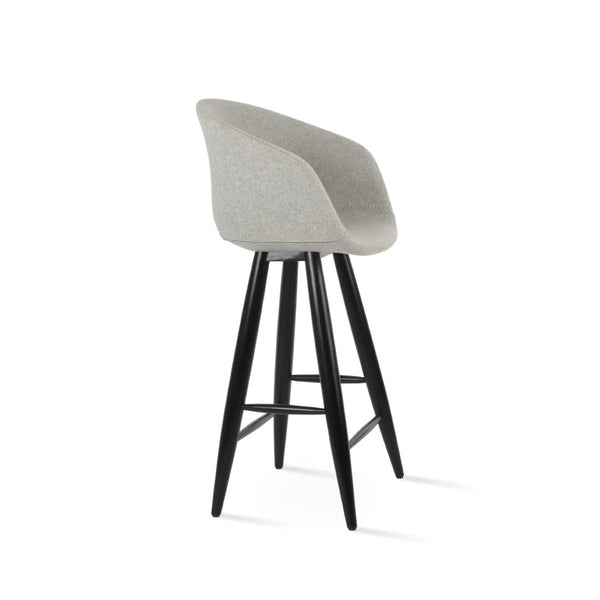 Soho Concept Tribeca Baba Barstools & Counterstools - Elegant Camira Wool Fabric, 10-year Guarantee & Durable Design Silver  Soho-concept-dining-chair-10007