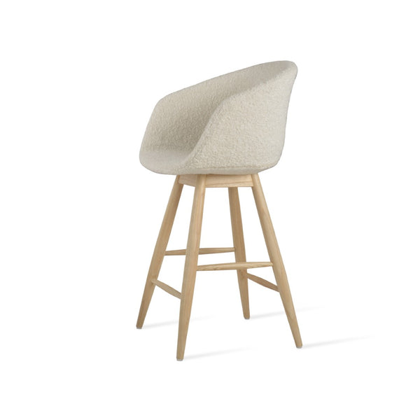 Soho Concept Tribeca Baba Barstools & Counterstools - Elegant Camira Wool Fabric, 10-year Guarantee & Durable Design White  Soho-concept-dining-chair-10006