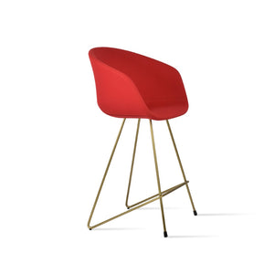 Soho Concept Tribeca Cat Barstools & Counterstools - Elegant Metal Frames, Premium Upholstery, 10-year Guarantee Brass,Red  Soho-concept-dining-chair-10009