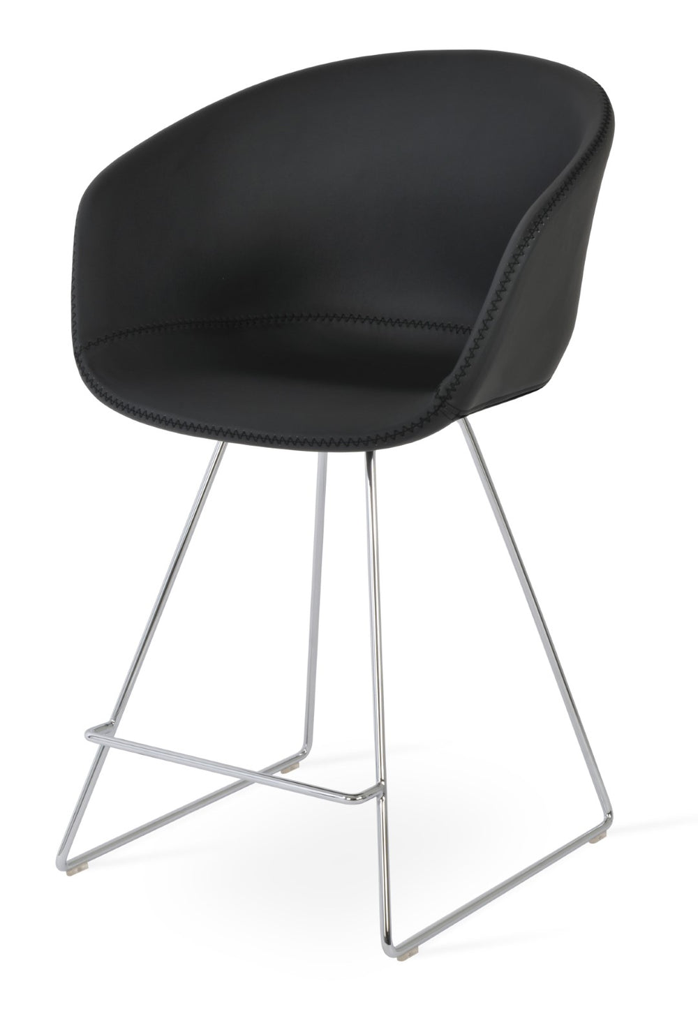 Soho Concept Tribeca Wire Barstools & Counterstools - Luxurious Fabrics, Chrome Bases, 10-year Warranty, Durable Design Grey  Soho-concept-dining-chair-09958