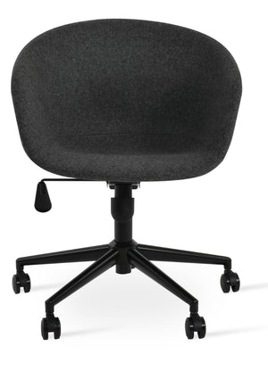 Soho Concept Tribeca Office Chair In Dark Grey Camira Blazer Wool Fabric With 10-year Guarantee & Chrome Base Black,Dark Grey  Soho-concept-dining-chair-11986