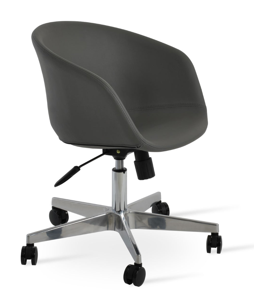 Soho Concept Tribeca Office Chair In Boucle, Velvet, Nubuck & Camira Fabrics - 10 Year Warranty, Elegant Black & White Black,White  Soho-concept-dining-chair-11978
