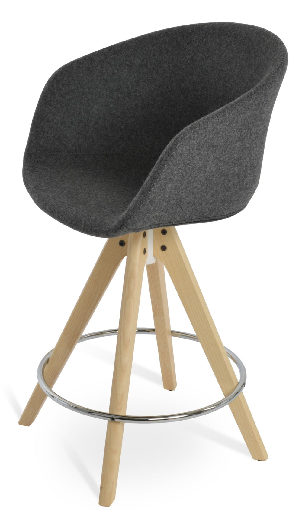 Soho Concept Tribeca Arm Barstools - Stylish Wool Upholstered Swivel Chairs With Solid Wood Base & 10-year Guarantee Dark Grey,Natural,Ash  Soho-concept-dining-chair-10015