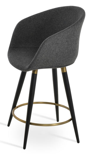 Soho Concept Tribeca Ana Barstools & Counterstools - Premium Camira Wool, 10-year Warranty, Stylish & Durable Dark Grey,Black,Gold  Soho-concept-dining-chair-10014