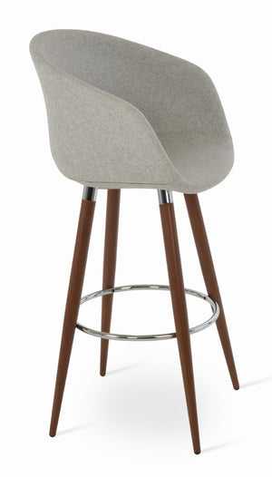Soho Concept Tribeca Ana Barstools & Counterstools - Premium Camira Wool, 10-year Warranty, Stylish & Durable Silver,Walnut  Soho-concept-dining-chair-10017