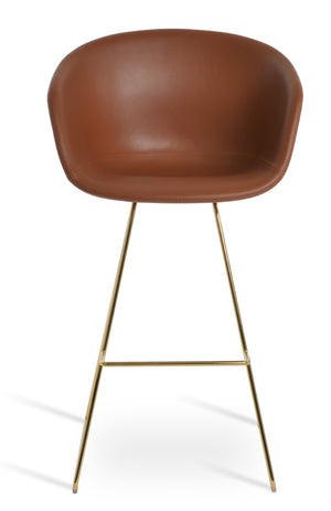 Soho Concept Tribeca Hb. Wire Barstools & Counterstools - Stylish Metal Frames With Premium Upholstery Options Gold  Soho-concept-dining-chair-10030