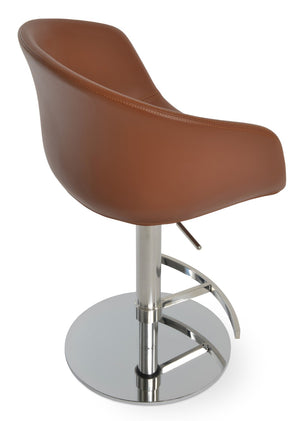 Soho Concept Tribeca Piston Stool With Full Footrest - Adjustable Heights, Stylish Leatherette, 2-year Guarantee   Soho-concept-dining-chair-10029