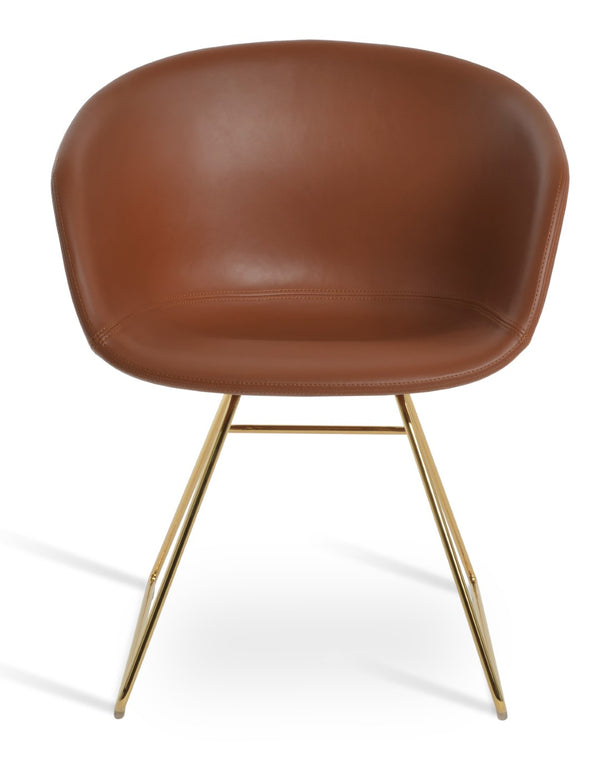 Soho Concept Tribeca Wire Armchair Dining Chair - Stylish Boucle, Velvet, Nubuck Options With 10-year Guarantee! Gold  Soho-concept-dining-chair-06114