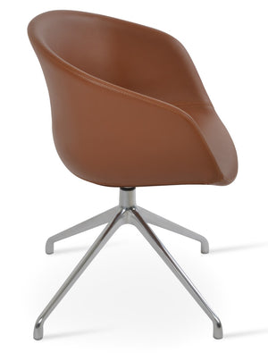 Soho Concept Tribeca Arm Spider Swivel Chair - Luxurious Dining Chair In Multiple Fabrics With 10-year Warranty! Aluminum Base  Soho-concept-dining-chair-06111