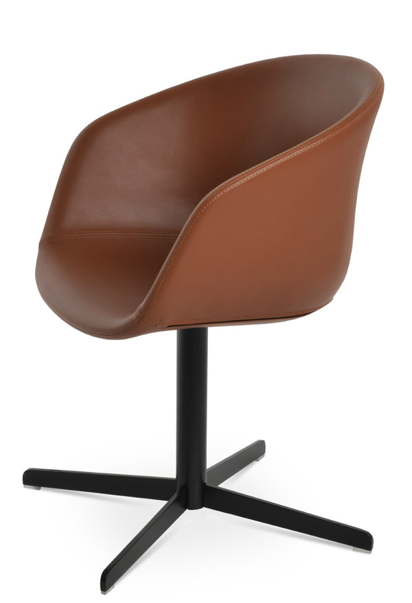 Soho Concept Tribeca Swivel Dining Armchair - Premium Upholstery, Chrome Base, 10-year Guarantee, Stylish Comfort Black  Soho-concept-dining-chair-06108