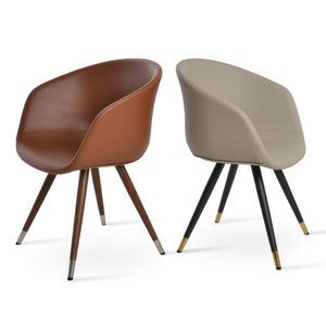 Soho Concept Tribeca Arm Star Dining Chair - Soft Black Leatherette, 2-year Guarantee For Ultimate Comfort! Black,Gold,Brass,Walnut  Soho-concept-dining-chair-06107