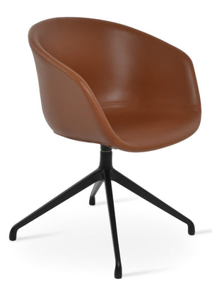 Soho Concept Tribeca Arm Spider Swivel Chair - Luxurious Dining Chair In Multiple Fabrics With 10-year Warranty! Black  Soho-concept-dining-chair-06113