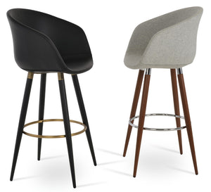 Soho Concept Tribeca Ana Bar & Counter Stools - Elegant Wool Upholstery, Durable Metal Base, 10-year Guarantee! Black,Silver,Gold,Walnut  Soho-concept-dining-chair-10021