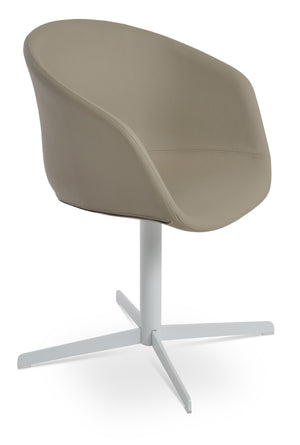 Soho Concept Tribeca Mw Armchair Dining Chair - Luxurious Fabrics, Memory Swivel, 10-year Guarantee, Stylish Designs White  Soho-concept-dining-chair-06100