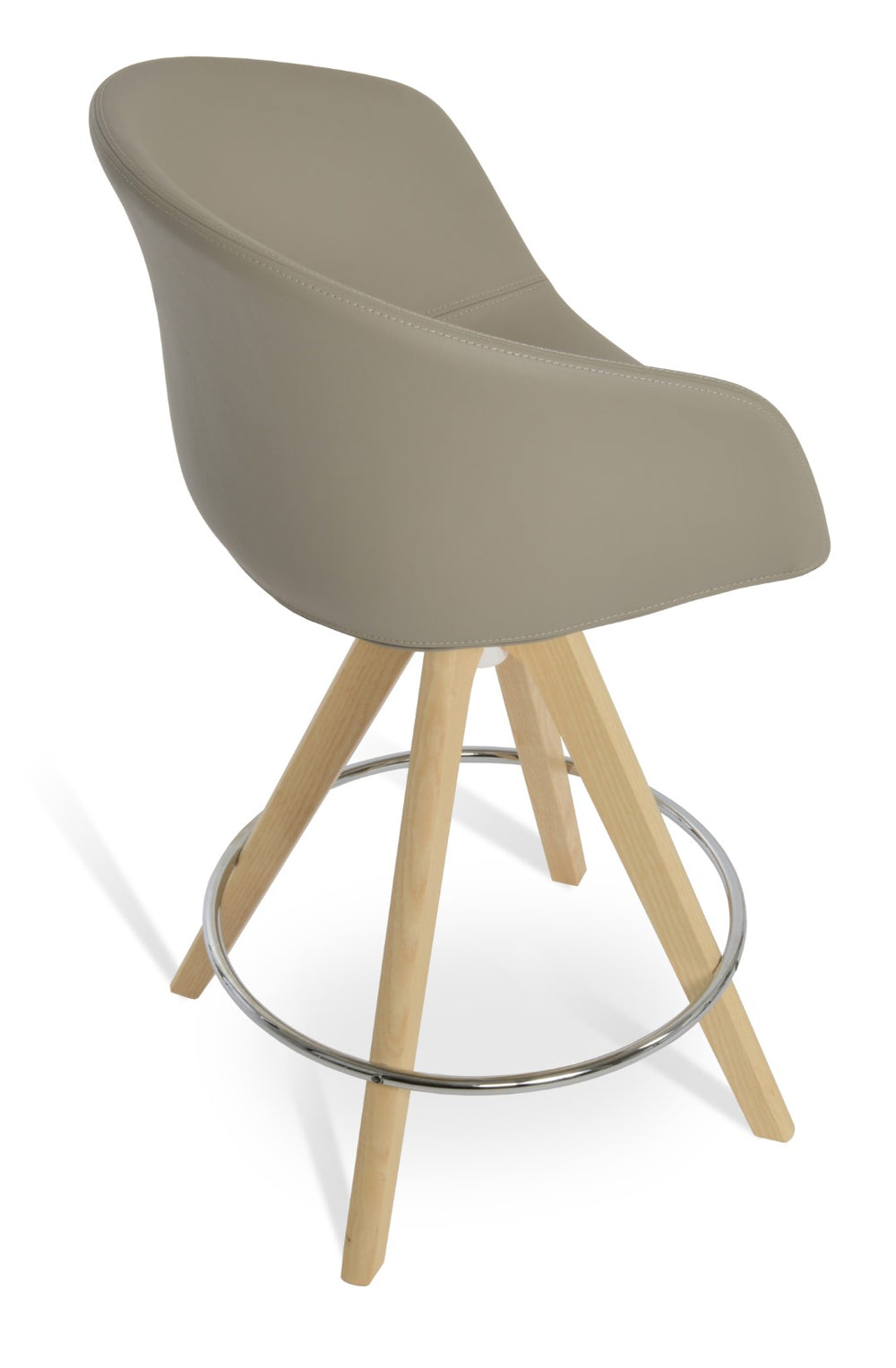 Soho Concept Tribeca Pyramid Barstools & Counterstools - Stylish Leatherette, Solid Wood, 2-year Guarantee! Natural,Ash  Soho-concept-dining-chair-10023