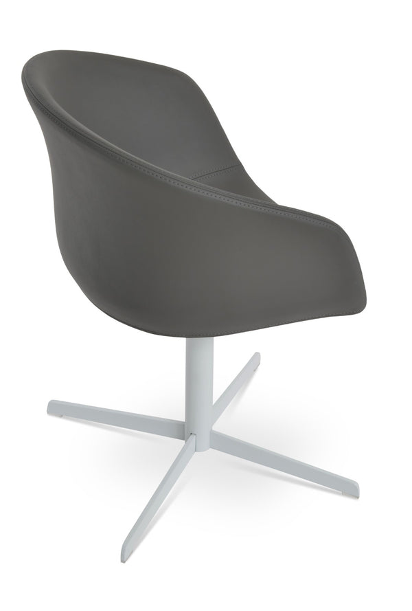 Soho Concept Tribeca Swivel Dining Armchair - Premium Upholstery, Chrome Base, 10-year Guarantee, Stylish Comfort Grey,Chrome  Soho-concept-dining-chair-06102