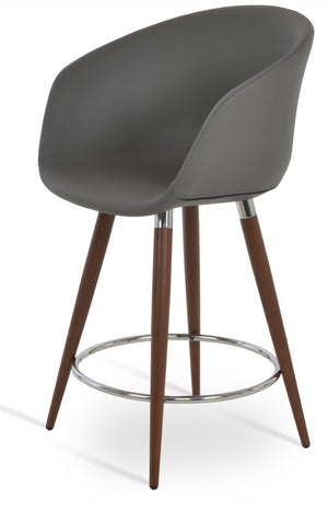 Soho Concept Tribeca Ana Barstools & Counterstools - Stylish Leatherette Design With Chrome Footrests, 2-year Warranty Grey,Walnut  Soho-concept-dining-chair-10024