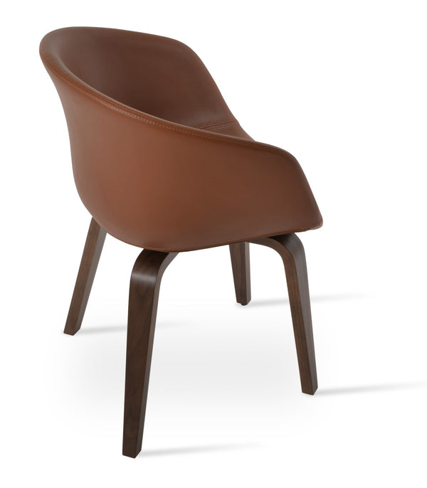 Soho Concept Tribeca Gz.Wood Armchair Dining Chair - Elegant Boucle, Velvet & Nubuck Fabrics With 10-year Guarantee Walnut  Soho-concept-dining-chair-06115