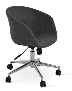 Soho Concept Tribeca Office Chair In Dark Grey Camira Blazer Wool Fabric With 10-year Guarantee & Chrome Base Chrome,Dark Grey  Soho-concept-dining-chair-11983