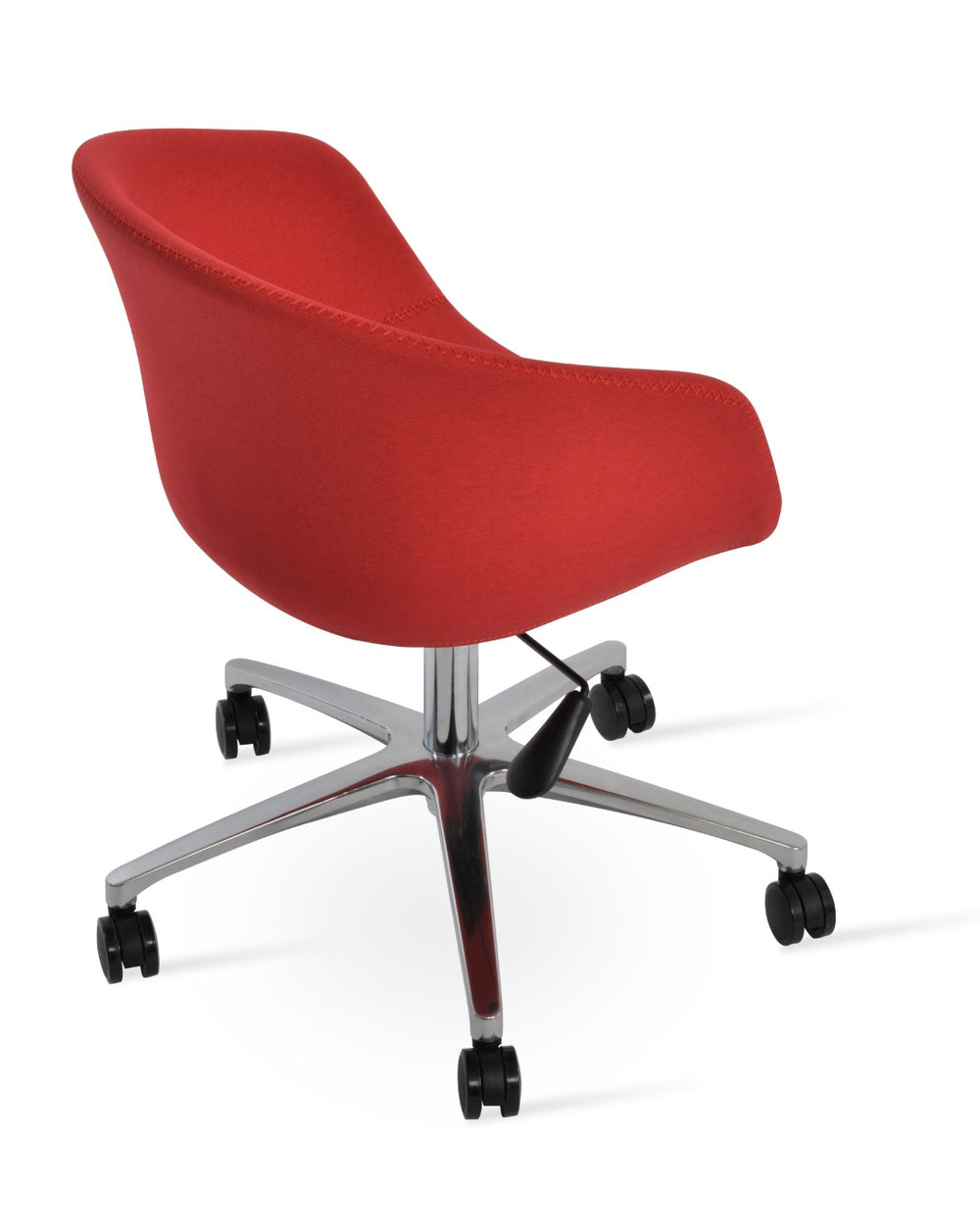 Soho Concept Tribeca Office Chair - Stylish Boucle, Velvet, Nubuck & Camira Fabrics With 10-year Warranty Red Red  Soho-concept-dining-chair-11984