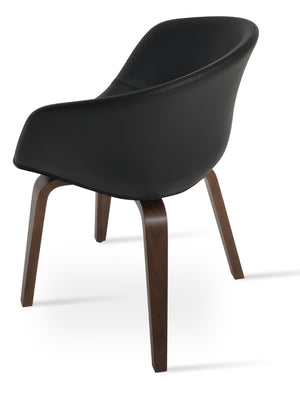 Soho Concept Tribeca Gz.Wood Armchair Dining Chair - Elegant Boucle, Velvet & Nubuck Fabrics With 10-year Guarantee Walnut,Black  Soho-concept-dining-chair-06079