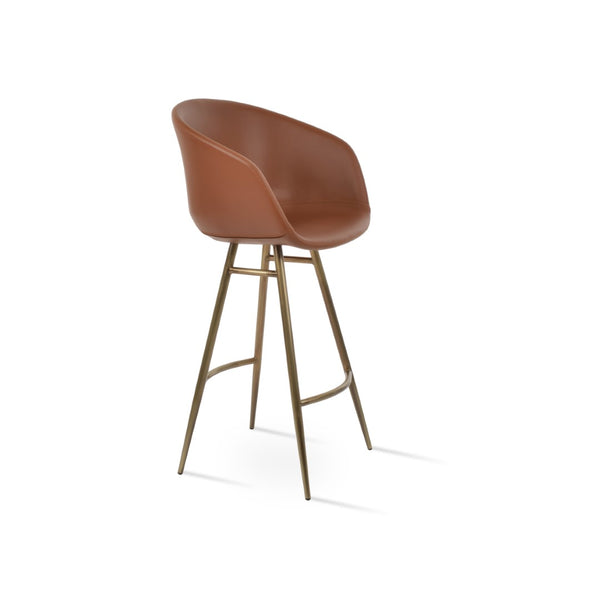Soho Concept Tribeca Galata Barstools & Counterstools - Stylish Leatherette, Chrome Finish, 2-year Warranty! Brass Steel Tubular Legs Soho-concept-dining-chair-07242