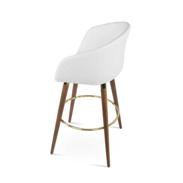 Soho Concept Tribeca Gz.Wood Barstools & Counterstools - Stylish Leatherette Seating With 2-year Guarantee! Walnut,Gold,White  Soho-concept-dining-chair-10037